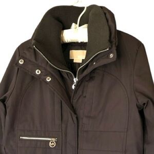 Michael Kors Chocolate Brown Mid-Length Outdoor Parka Fall Winter Coat Jacket M